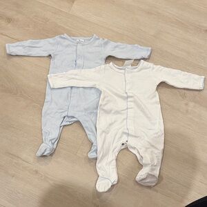 Cozy Blue and White Kids Bodysuit Set